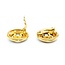 Chanel Coco Mark Textured Medallion Earrings 125050134