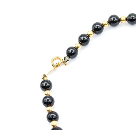 Necklace Strand 5-10mm Onyx 14ky 17.5" 22.22g 225050030