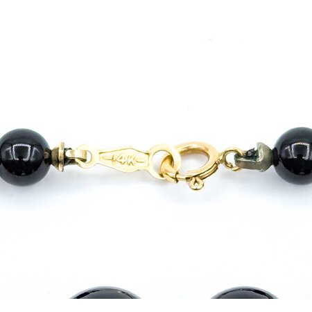Necklace Strand 5-10mm Onyx 14ky 17.5" 22.22g 225050030