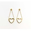 Earrings Tiffany & Co. Dangle Open Heart 18ky 1.5x.5" 4.79g 225050038