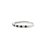  Ring 0.17ctw Round Diamonds 0.25ctw Sapphire 14kw sz6.5 124030193