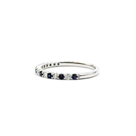 Ring 0.17ctw Round Diamonds 0.25ctw Sapphire 14kw sz6.5 124030193