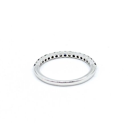 Ring 0.17ctw Round Diamonds 0.25ctw Sapphire 14kw sz6.5 124030193