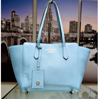 Handbag Gucci Swing Blue Calfskin Leather Tote 125050161