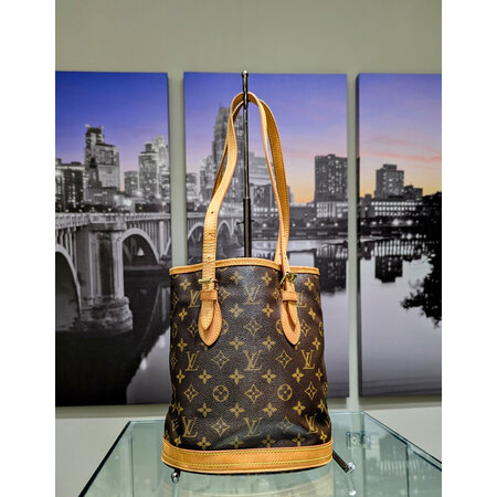Handbag Louis Vuitton Bucket PM Monogram 125050162
