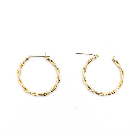 Earrings Twist Hoops 14ky 2.02g 225050042