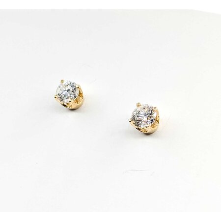 Earrings Screwback 1.4ctw Round Diamonds 14ky 6.75mm 1.69g 225050034