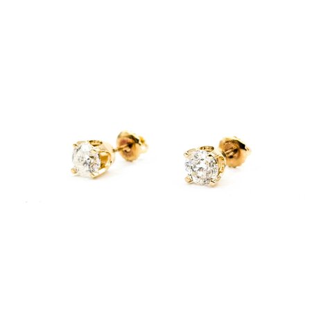 Earrings Screwback 1.4ctw Round Diamonds 14ky 6.75mm 1.69g 225050034
