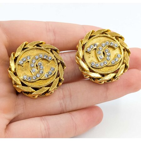 Chanel Coco Mark Rhinestone CC Earrings 125050125