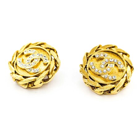Chanel Coco Mark Rhinestone CC Earrings 125050125