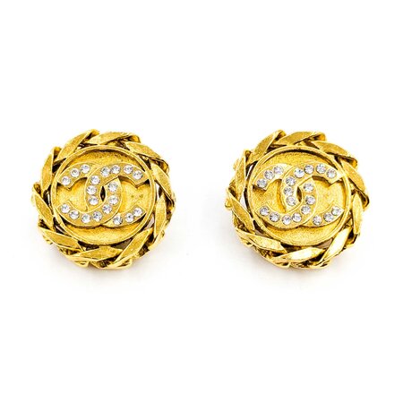 Chanel Coco Mark Rhinestone CC Earrings 125050125