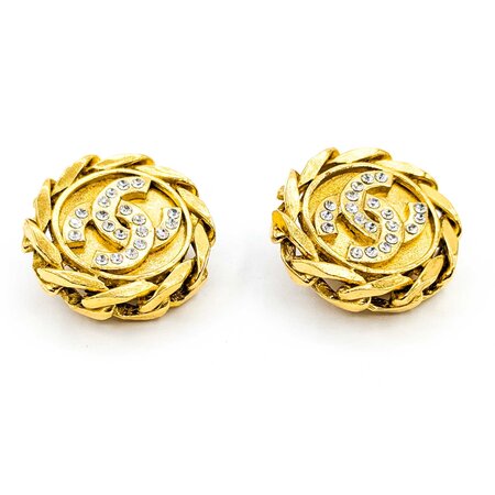 Chanel Coco Mark Rhinestone CC Earrings 125050125