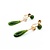 Earrings Dangle Screw Back Jade 14ky 39x7mm 3.53g 225050031