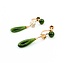 Earrings Dangle Screw Back Jade 14ky 39x7mm 3.53g 225050031