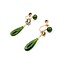 Earrings Dangle Screw Back Jade 14ky 39x7mm 3.53g 225050031