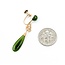 Earrings Dangle Screw Back Jade 14ky 39x7mm 3.53g 225050031