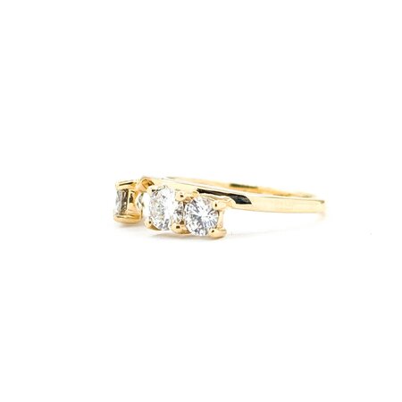 Ring Wrap 4-Stone 1.10ctw Round Diamonds 14ky Sz6.5 225050036
