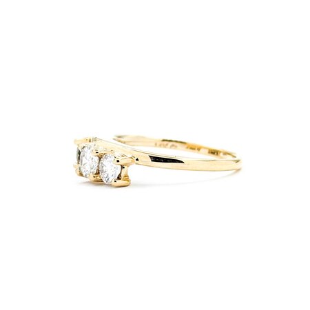 Ring Wrap 4-Stone 1.10ctw Round Diamonds 14ky Sz6.5 225050036