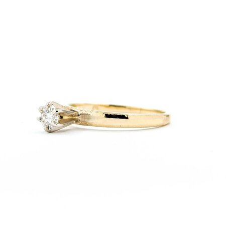 Ring Solitaire .28ct Round Diamonds 14ky Sz6.5 225050035