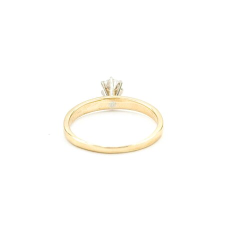 Ring Solitaire .28ct Round Diamonds 14ky Sz6.5 225050035