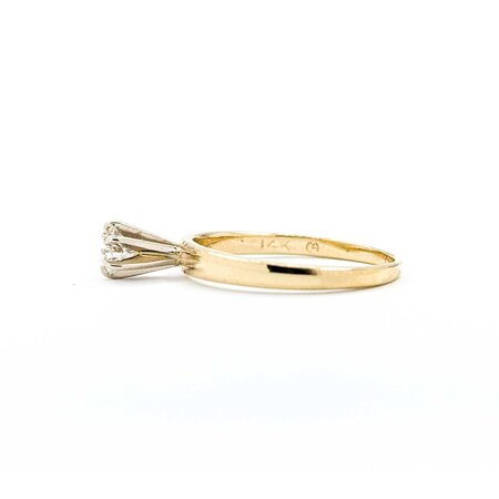 Ring Solitaire .28ct Round Diamonds 14ky Sz6.5 225050035