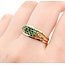 Ring Cocktail .24ctw Emerald 14ky Sz8.5 4.22g 225050052