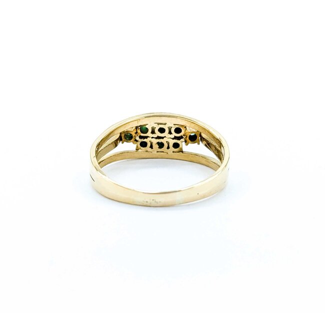 Ring Cocktail .24ctw Emerald 14ky Sz8.5 4.22g 225050052