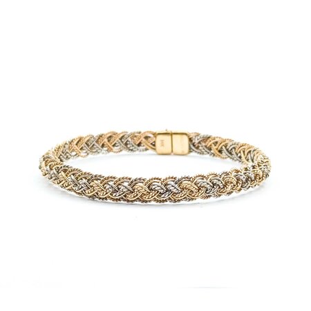 Bracelet Woven Tri Color 14ktri 7" 15.01g 225050040