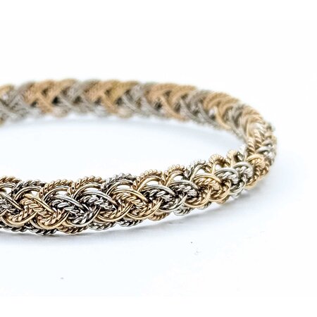 Bracelet Woven Tri Color 14ktri 7" 15.01g 225050040
