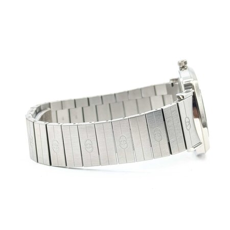 Watch Gucci Grip Silver 35mm Stainless Steel 8" With Box 125056012