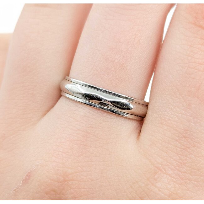 Ring Beveled Edge Band 14kw Sz9.5 3.92g 225050050