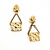 Chanel Coco Mark Dangle Matelasse Earrings 125050135