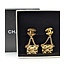 Chanel Coco Mark Dangle Matelasse Earrings 125050135