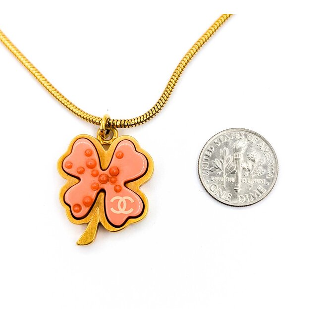 Chanel Coco Mark Necklace 4-Leaf Clover 125050122