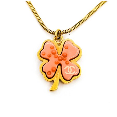 Chanel Coco Mark Necklace 4-Leaf Clover 125050122