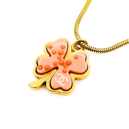 Chanel Coco Mark Necklace 4-Leaf Clover 125050122