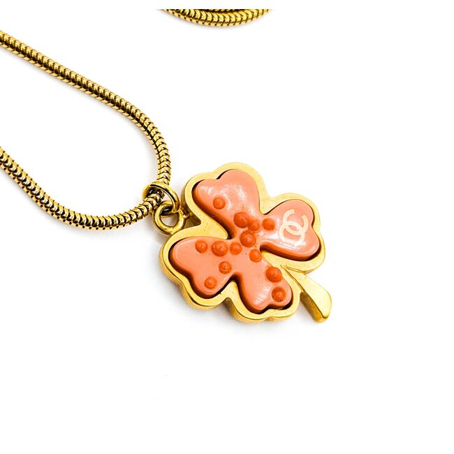 Chanel Coco Mark Necklace 4-Leaf Clover 125050122