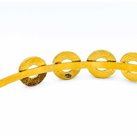Chanel Coco Faux Pearl Headband Gold Tone 125050136