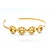 Chanel Coco Faux Pearl Headband Gold Tone 125050136