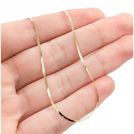 Necklace Herringbone 14ky 1.25mm 18" 1.02g 225050045