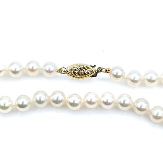 Necklace Strand 5.5-5.7mm Akoya Pearls 14ky 18" 19.48g 225050047