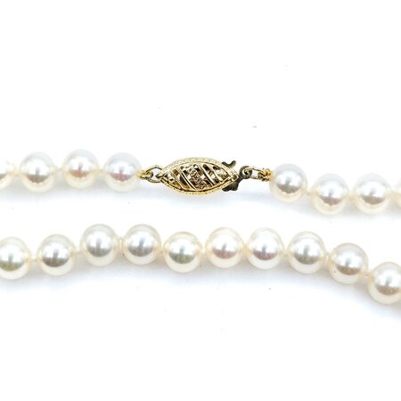 Necklace Strand 5.5-5.7mm Akoya Pearls 14ky 18" 19.48g 225050047