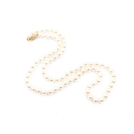 Necklace Strand 5.5-5.7mm Akoya Pearls 14ky 18" 19.48g 225050047
