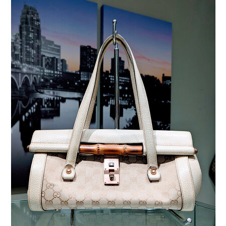 Handbag Gucci Bamboo Bullet Canvas 125050187