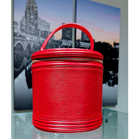 Handbag Louis Vuitton Cannes Red Epi Leather 125050190
