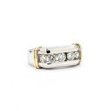 Ian Szymczak Ring 5 Stone 1.00ctw Round Diamonds 14ktt Sz11 8.15g 225060004