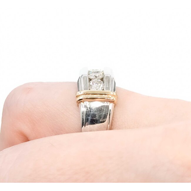 Ring 5 Stone 1.00ctw Round Diamonds 14ktt Sz11 8.15g 225060004