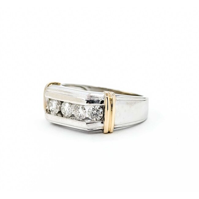 Ring 5 Stone 1.00ctw Round Diamonds 14ktt Sz11 8.15g 225060004