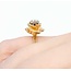 Ring Floral .50ct Round Diamond 14ky Sz5 3.20g 225060001