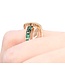 Ring LeVian Pave .15ctw Round Diamonds .36ctw Emeralds 14kr Sz7 7.92g 225050017